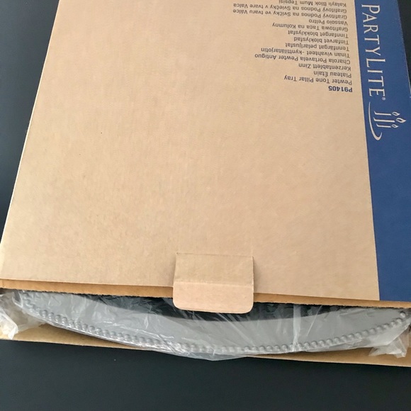 Pewter toned Party-lite pillar tray - Picture 5 of 7